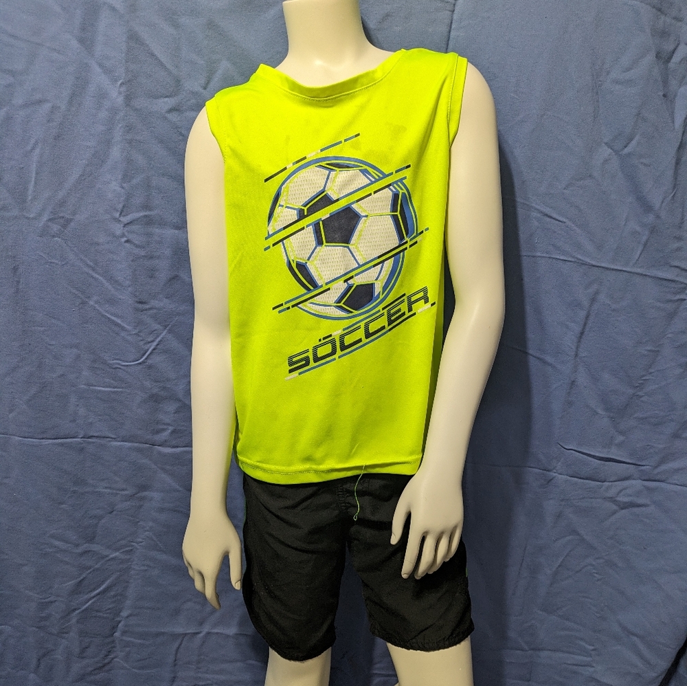 Vibrant Green Soccer Tank Top for Active Wear